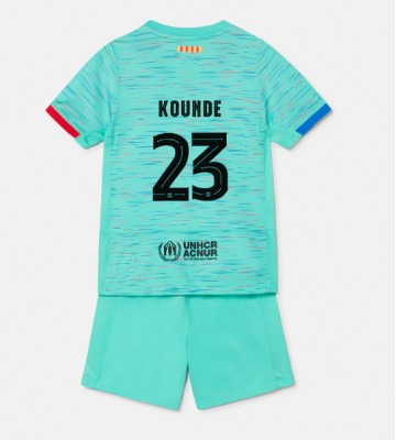 Maillot de foot Barcelona Jules Kounde #23 Troisième enfant 2023-24 Manches Courte (+ pantalon court)